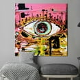 thumbnail image 1 of Abstract Canvas, Eye Poster, Graffiti Printed, Colorful Canvas, Street Artwork, Canvas Wall Decor - White Framed, 1 of 5