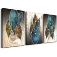 thumbnail image 1 of Abstract Canvas Wall Art For Living Room Family Wall Decor For Bedroom Kitchen Artwork Abstract Leaves Canvas Prints Painting Modern Office Wall Pictures Bathroom Home Decorations 12" X 16" 3 Pieces, 1 of 6
