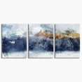 thumbnail image 1 of Abstract Canvas Wall Art for Living Room Modern Navy Blue Abstract Mountains Print Poster Picture Artworks for Bedroom Bathroom Kitchen Wall Decor 3 Pieces 12" X 16" Ready to Hang, 1 of 6