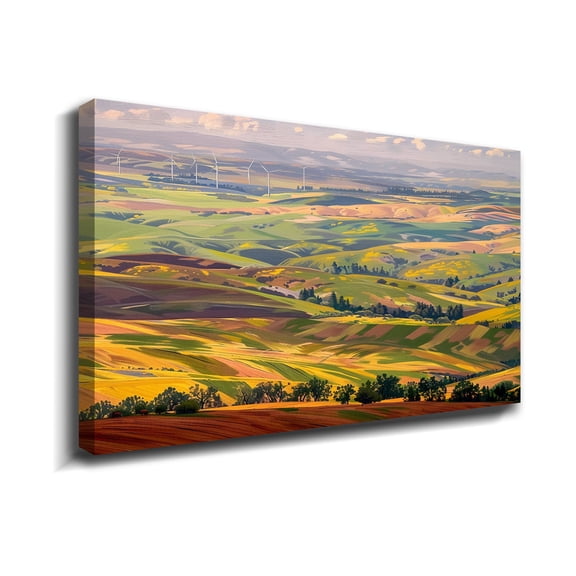 Abstract Canvas Wall Art Palouse 8 Landscape Painting Wall Decor For Bedroom Livingroom Office