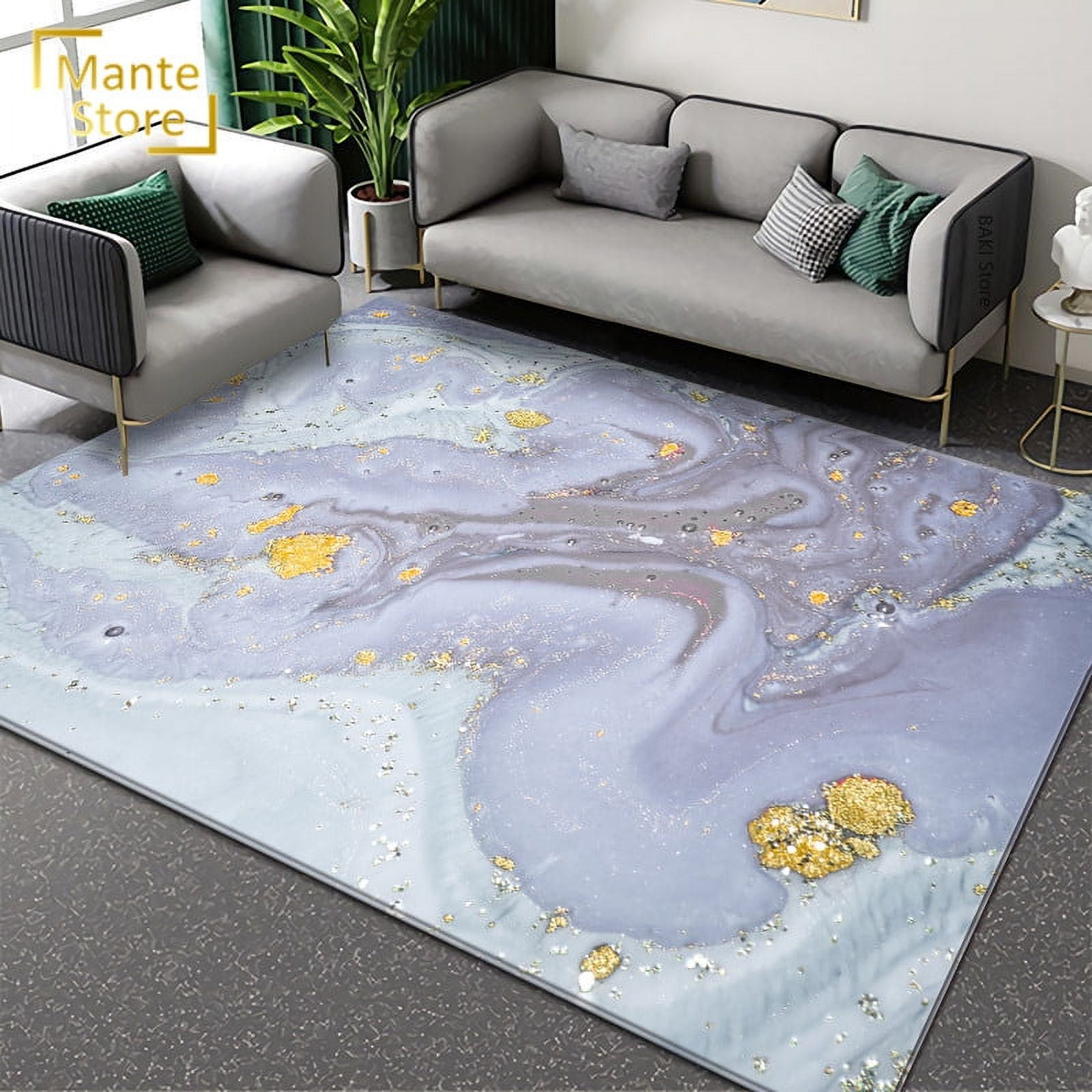 Abstract Carpet Room Marble Print Dining Room Carpets Nordic Style ...