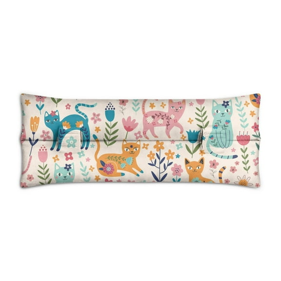 Abstract Cat Art Seatbelt Cushion - Mastectomy Post-Surgery Comfort Pillow - Heart Surgery Recovery Pad with Artistic Cat Print