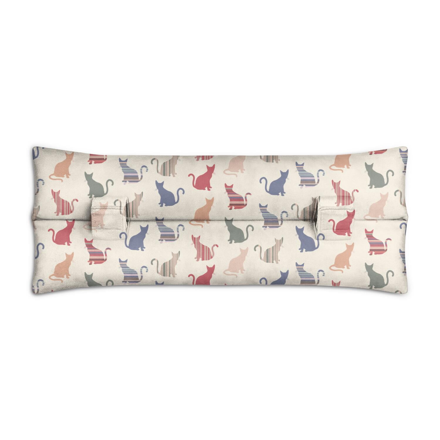 Abstract Cat Art Seatbelt Pillow - Mastectomy Post-Surgery Comfort Cushion - Heart Surgery Recovery Pad with Funny Cat Illustration