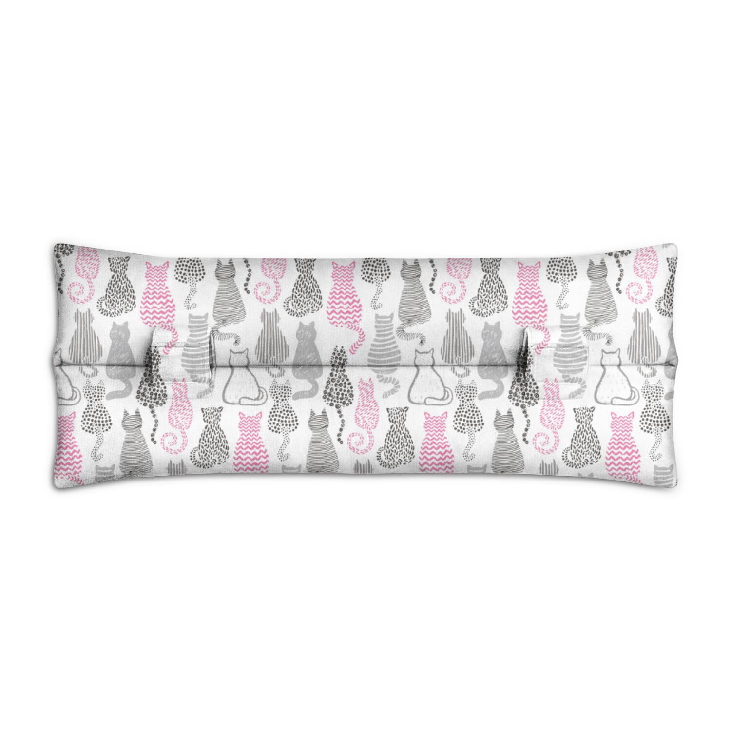 Abstract Cat Art Seatbelt Pillow - Mastectomy Post-Surgery Comfort Cushion - Heart Surgery Recovery Pad with Funny Cat Illustration