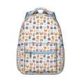 thumbnail image 1 of Abstract Cat Art Student School Backpack with Minimalist Cat Design and Cats and Flowers Print Artistic Watercolor Pattern Book Bag, 1 of 6