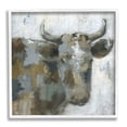 thumbnail image 1 of Abstract Cattle Farm Animal Animals & Insects Painting White Framed Art Print Wall Art, 1 of 7