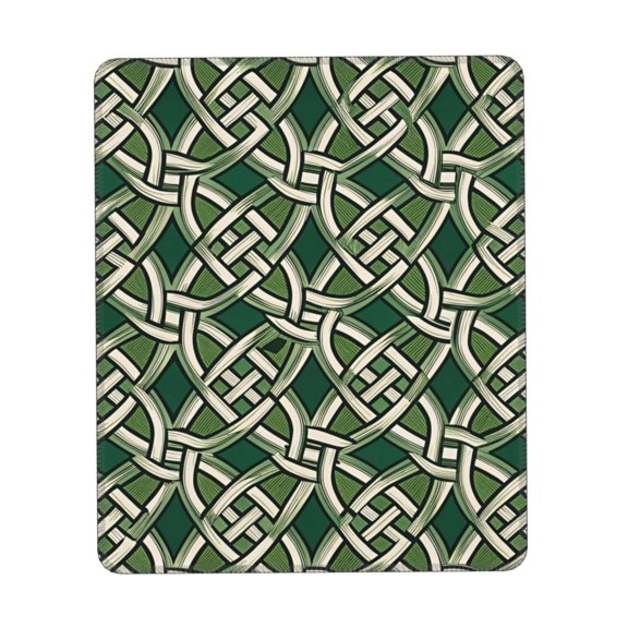 Abstract Celtic Knots Green Gaming Mouse Pad 10 x 12 inch Rectangle Computer Mousepad Mat Non-Slip Rubber Base for Office Laptop PC