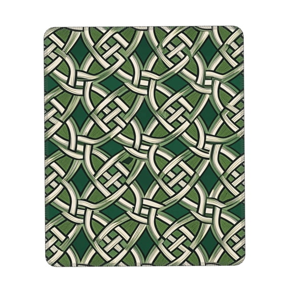 Abstract Celtic Knots Green Gaming Mouse Pad 7.9 x 9.5 in Rectangle Computer Mousepad Mat Non-Slip Rubber Base for Office Laptop PC