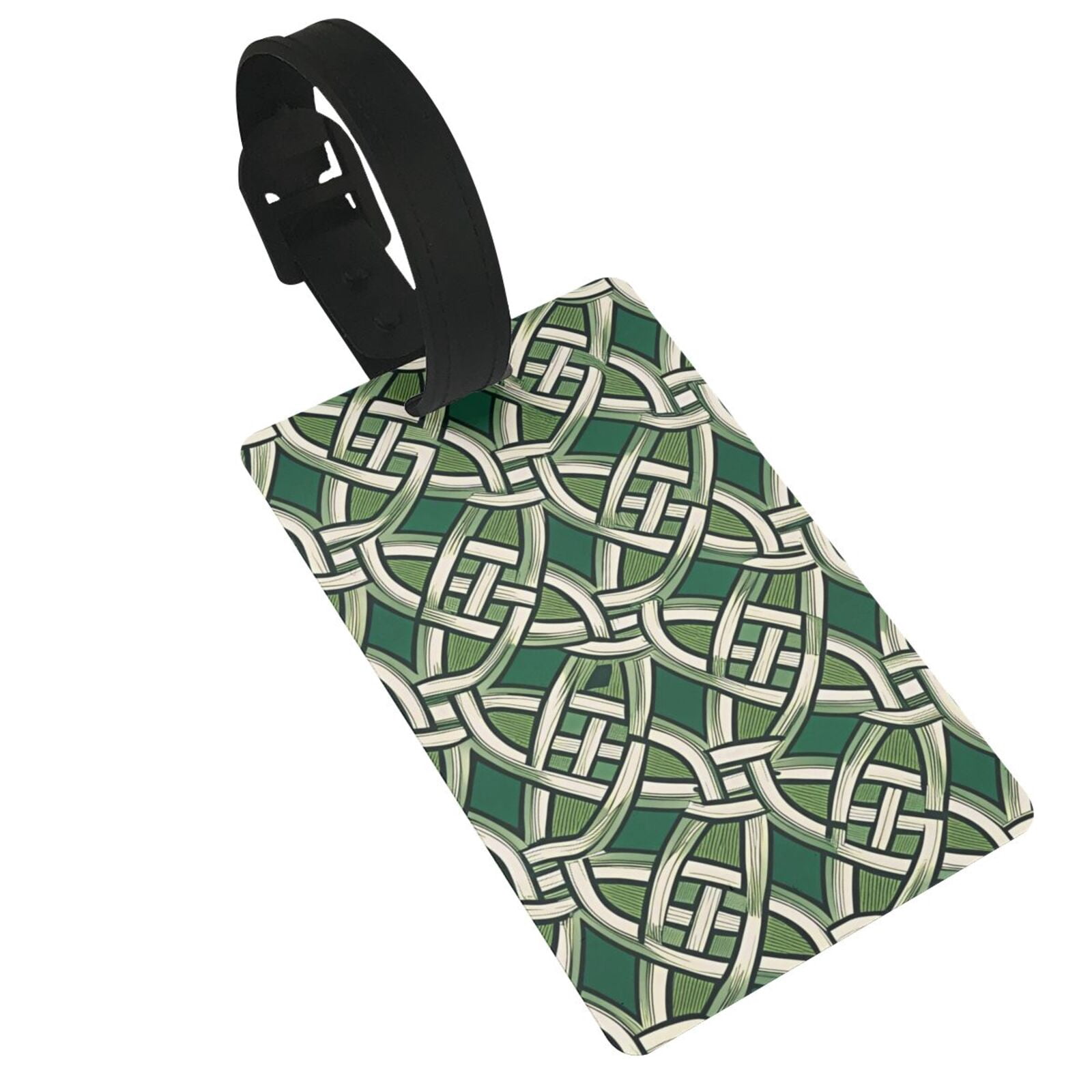 Abstract Celtic Knots Green Luggage Tags Suitcases ID Baggage ...