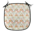 thumbnail image 1 of Abstract Chair Seating Cushion, Geometric Shapes Pattern Triangular Formations Modern Retro Design Earth Tones, Soft Seat Pads for Office with Anti-slip Backing, 16"x16", Multicolor, by Ambesonne, 1 of 4