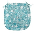 thumbnail image 1 of Abstract Chair Seating Cushion, Abstract Pattern with Bubbles in Different Sizes Modern Aqua Inspired Design, Soft Seat Pads for Office with Anti-slip Backing, 16"x16", Turquoise Teal, by Ambesonne, 1 of 6