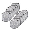 thumbnail image 1 of Abstract Chair Seating Cushion Set of 12, Eastern Pattern of Shapes and Dots, Seat Pads for Office with Anti-slip Backing, 16"x16", Champagne Pale Eggplant, by Ambesonne, 1 of 7