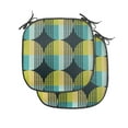 thumbnail image 1 of Abstract Chair Seating Cushion Set of 2, Continuous Pattern with Retro Rounds Geometry Themed Illustration, Seat Pads for Office with Anti-slip Backing, 16"x16", Multicolor, by Ambesonne, 1 of 7