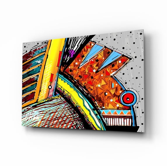 Abstract Chameleon Glass Wall Art