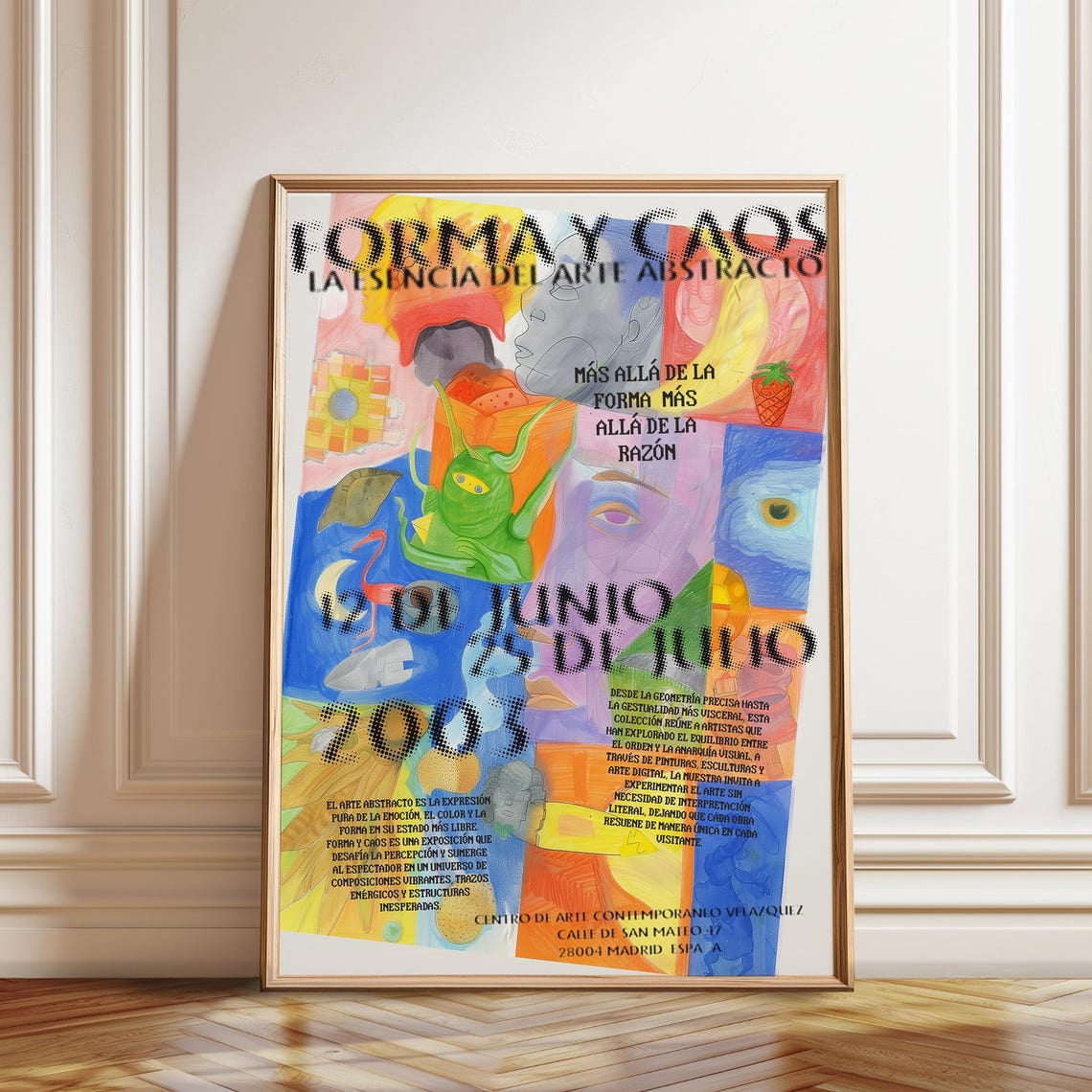 Abstract Chaos Spanish Exhibition Poster Wall Decoration, Unframed ...