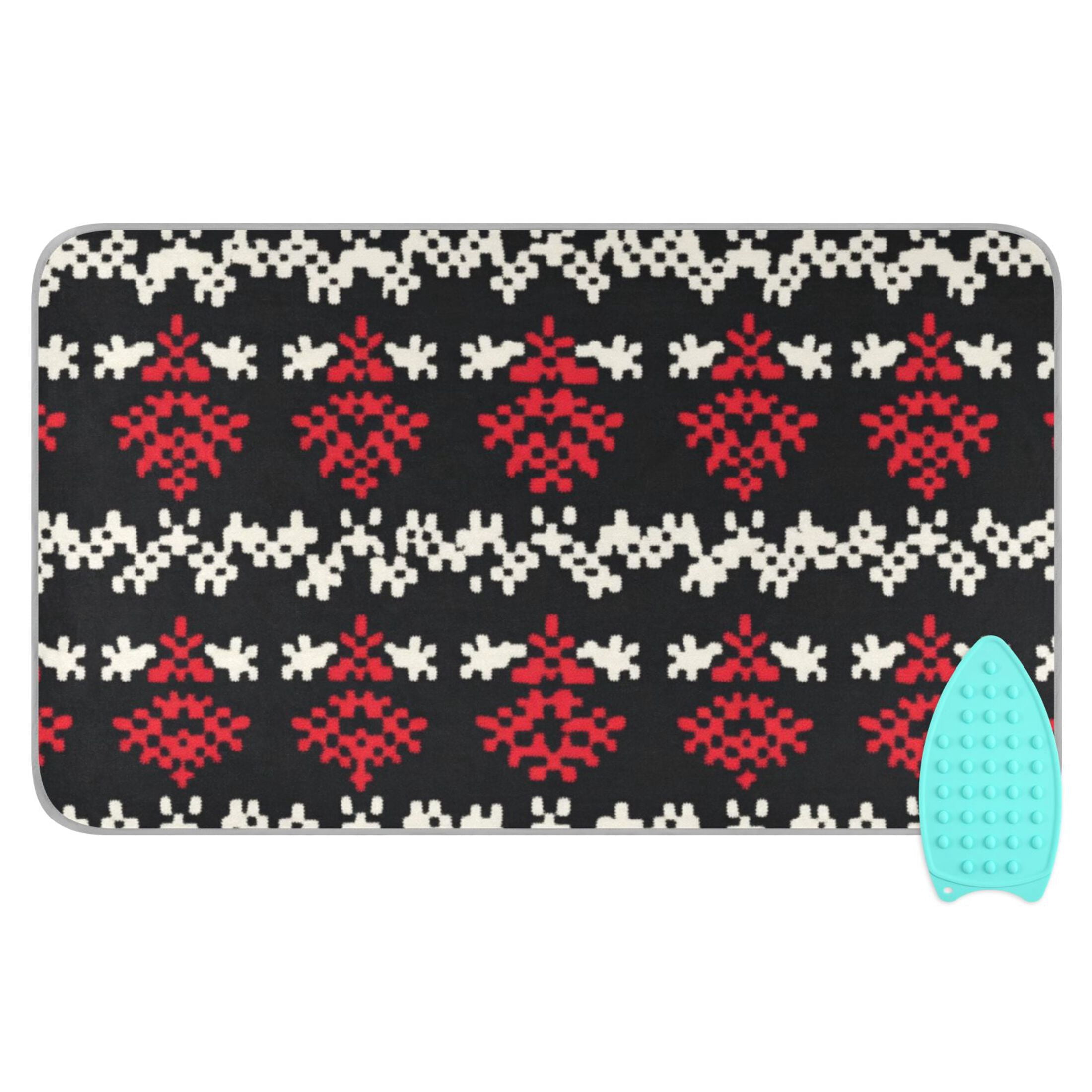 Abstract Christmas Tree Patterns Ironing Mat Blanket Portable Travel Ironing Pad Heat Resistant Pad 47.2" x 27.6”