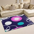 thumbnail image 1 of Abstract Circle Design Soft Polyester Area Rug 31''x20'', Non Slip, Memory Foam, Water Absorbent, 1 of 7