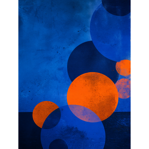 Abstract Circle Pattern Canvas Wall Art, Repeat Geometric Print for Living Room, Bedroom, Office, Kitchen and Hallway Decor