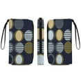 thumbnail image 1 of Abstract Circle Textile Design Long Wallets For Women PU Leather Purse Card Holder Ladies Phone Bag Fashion Clutch Bag, 1 of 5
