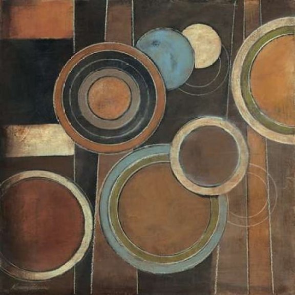 Abstract Circles I Poster Print by Kimberly Poloson (12 x 12)