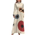 thumbnail image 1 of Abstract Circles Long Dress women's clothing summer novelties Women dresses summer, 1 of 4
