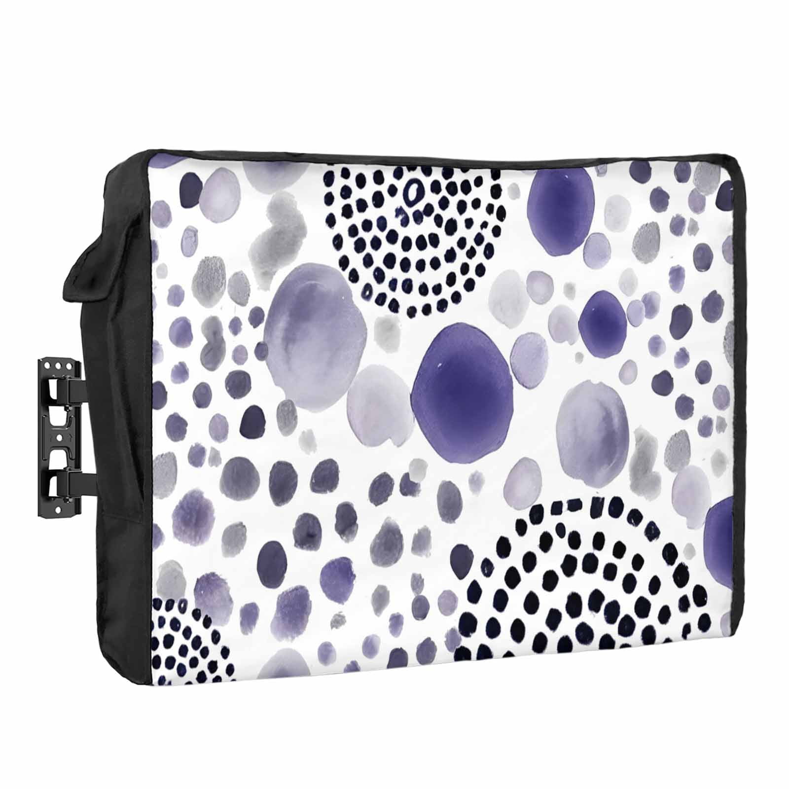 Abstract Circles Waterproof Outdoor TV Cover, Modern Minimalist Purple ...