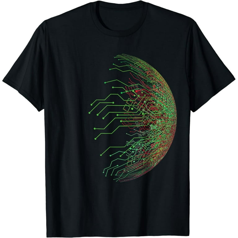 Abstract Circuit Board World Binary T-Shirt Abstract Circuit Board World Binary T-Shirt