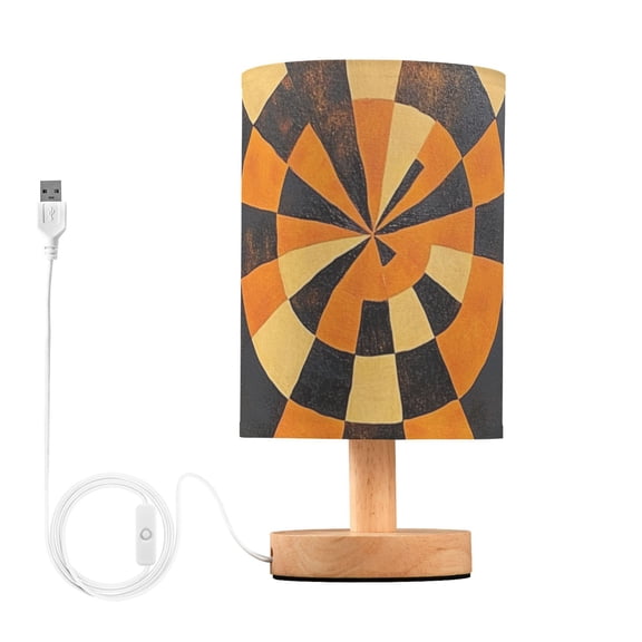 Abstract Circular Pattern Table Lamp with USB Port LED Warm Light Lamp Night Light Home Decor