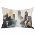 thumbnail image 1 of Abstract City Throw Pillow Cover 20 x 36 Inch Decorative Pillow Cover Retro Chic Abstract Building Oil Painting Lumbar Pillowcase Seasonal Rectangle Cushion Case for Couch Sofa Bed Living Room, 1 of 7