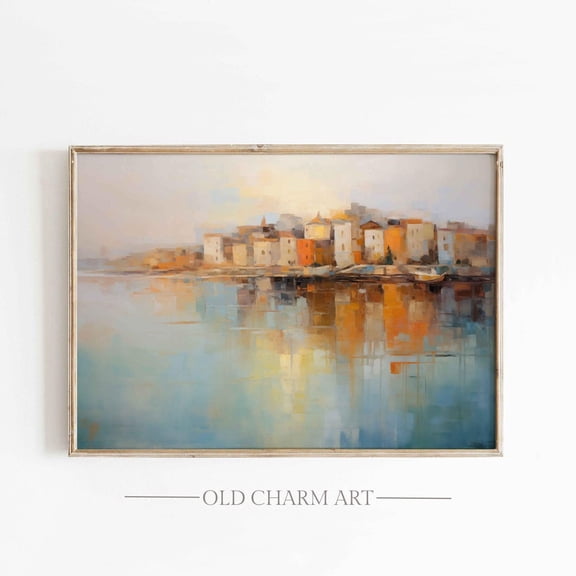 Abstract Cityscape Art Poster: Modern, Unframed Poster Size 8x12