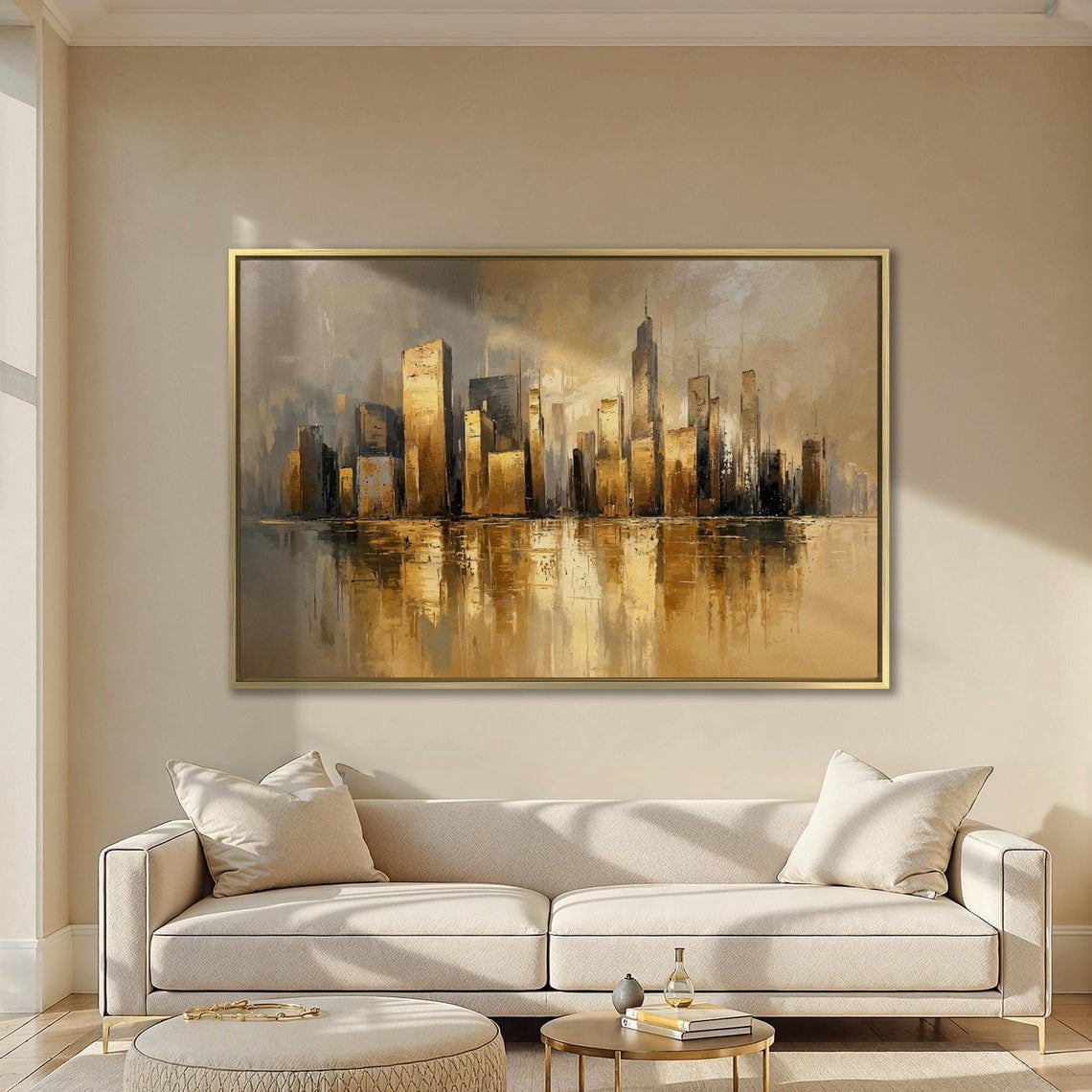 Picture of Abstract Cityscape Wall Art City Skyline Reflection Poster Luxury Wall ...