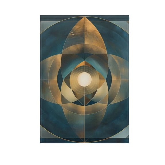 Abstract Clear Cerulean Geometric Garden Flag 12X18 Double Sided Yard Flags for Outside Outdoor All Seasonal Decoration