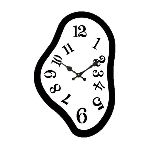 Abstract Clock Melted Clock Wall Clock Unique Creative Design for Living Room Bedroom Dining Room Gift