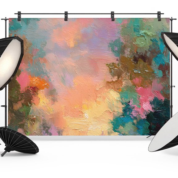 Abstract Clouds Backdrop for Photography, Sky Landscape Oil Painting Impressionist Photo Backdrop Portrait Background Party Banner Photo Backgrounds for Studio Booth Props, 12x8ft