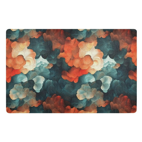 Abstract Clouds Floor Door Mat Outdoor Indoor for Home Entrance Welcome Mats 32"x20"