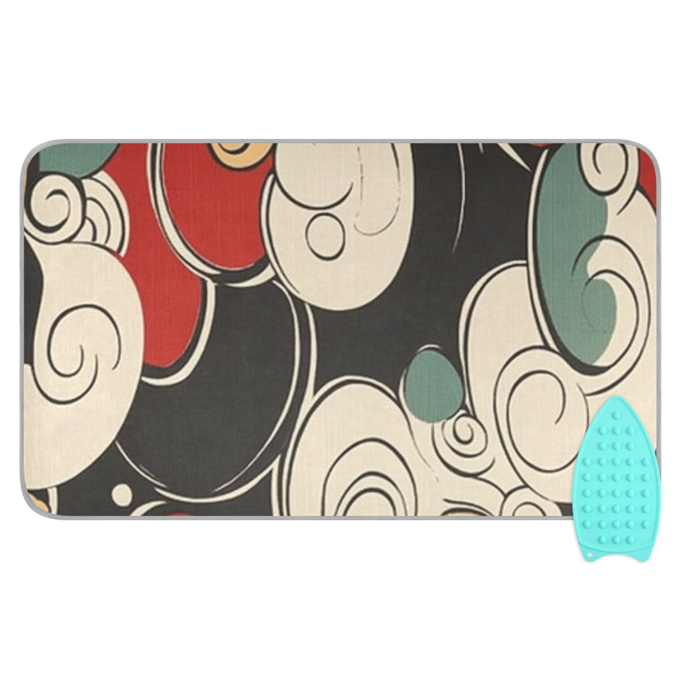 Abstract Clouds Ironing Mat Blanket for Table Top Travel Portable Ironing Board Pad 47.2x27.6 Inch