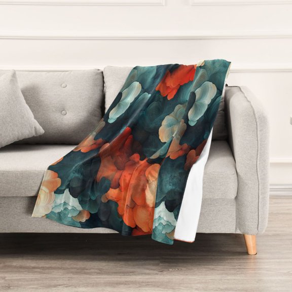 Abstract Clouds Throw Blanket 60" x 90" Soft and Warm Blankets for Couch Sofa and Bed