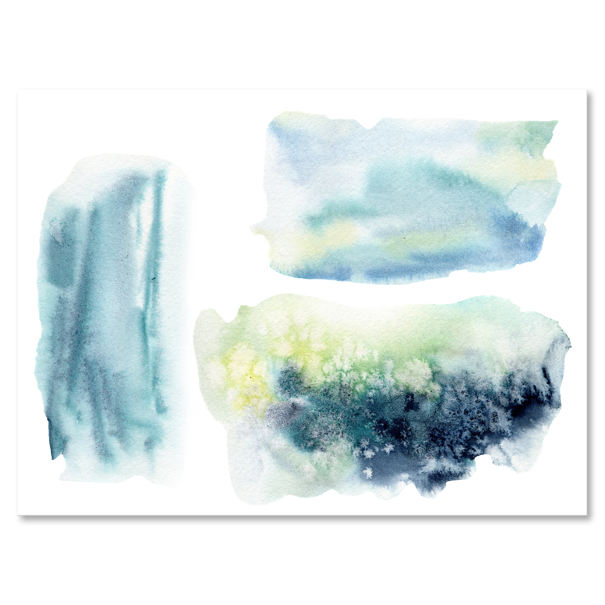 Abstract Clouds Underwater 8 in x 12 in Painting Canvas Art Print, by Designart
