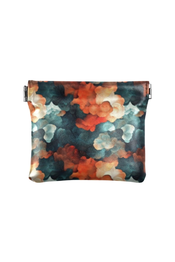 Abstract Clouds Wallet Small PU Leather Change Pouch Wallet for Women