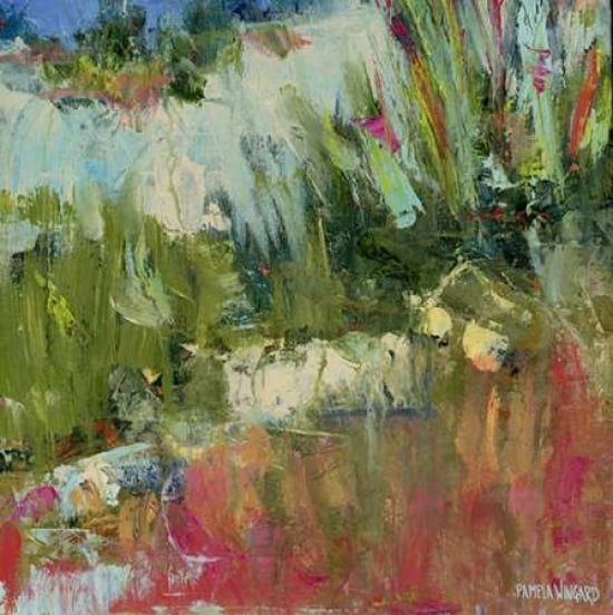 Abstract Coastal Dunes Canvas Art - Pamela J Wingard (24 x 24)