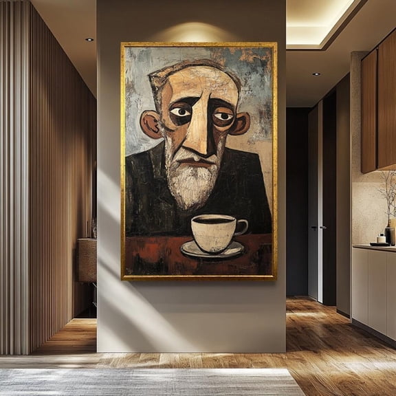 Abstract Coffee Portrait Poster, Unframed Paper Poster 8x10in