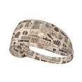 thumbnail image 1 of Abstract Coffee With Letters Headbands for Women Men, Workout Elastic Sweat Band for Yoga Running Cycling Gym Exercise Non Slip Head Bands for Women's Hair, 1 of 5