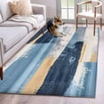 thumbnail image 1 of Abstract Collage Art 4x6 Area Rugs for Living Room, Retro Blue Oil Painting Texture Non Slip Floor Mat Washable Low-Profile Indoor Carpet for Bedroom, Dining Room, Bathroom, 1 of 9