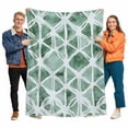 thumbnail image 1 of Abstract Color Blcok Flannel Blanket for Bed,Travel and Camping, Sage Green Modernism Watercolor Super Soft Cozy Blanket for All Seasons 60"x80", 1 of 7