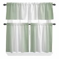 thumbnail image 1 of Abstract Color Block Curtain Valances Set Gradient Gold Green Impressionist Kitchen Curtains 24&nbsp;inch Length Rod Pocket Valance and Tiers 3 Piece Set Small Bedroom Bathroom Laundry Decor, 1 of 9