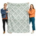 thumbnail image 1 of Abstract Color Block Flannel Blanket for Bed,Travel and Camping, Green Leaves Texture Watercolor Super Soft Cozy Blanket for All Seasons 30"x40", 1 of 7