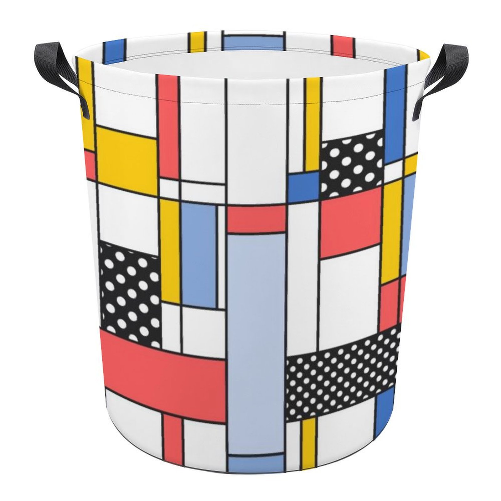 Abstract Color Block Laundry Basket Storage Basket Controller Clothes ...