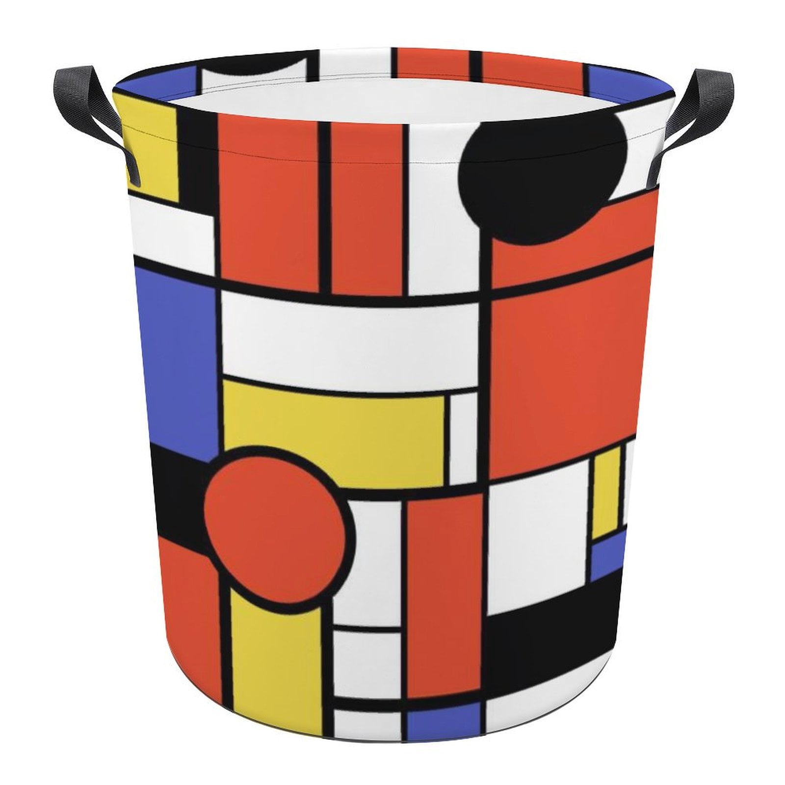 Abstract Color Block Print Foldable Laundry Basket for Clothes Storage ...