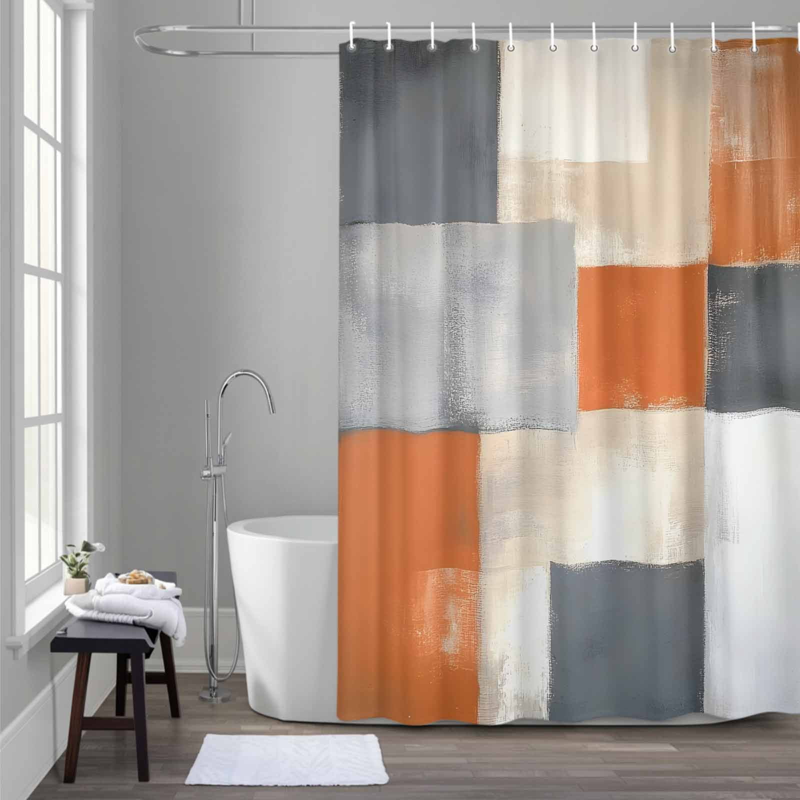 Color Block Shower Curtain