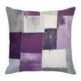 thumbnail image 1 of Abstract Color Block Throw Pillow Cover Purple Block Oil Painting Gradient Gray Cotton Linen Cushion Cover Throw Pillow Case with Invisible Zipper for Couch Sofa Bed Chair Car 20x20 Inch, 1 of 14